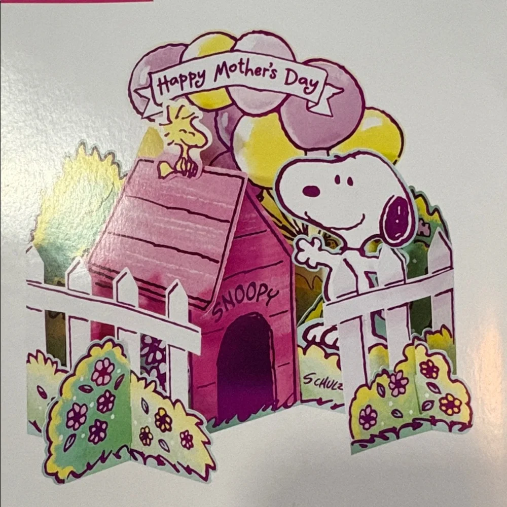 🆕American Greetings-Magic Moments ‘Peanuts’ Mother’s Day Pop Up Card